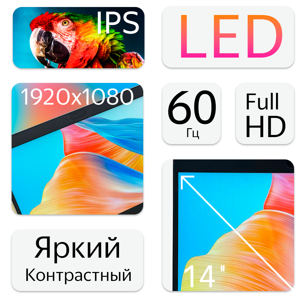 14" Ноутбук HP ProBook 445 G7 (1920x1080, AMD Ryzen 5 4500U, RAM 8ГБ, SSD 256ГБ, AMD Radeon Vega 6, Win 10Pro)