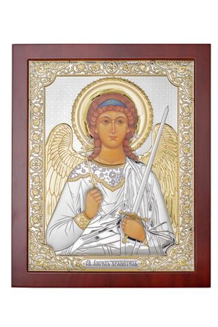 Ангел Хранитель, икона прямоугольная с рамкой, красное дерево 210х260