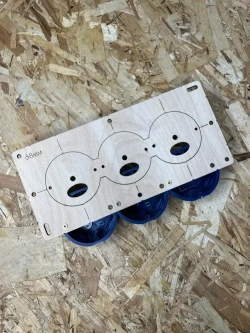 Шаблон для подрозетников 68 мм, кондуктор для сверления, набор 5 шт