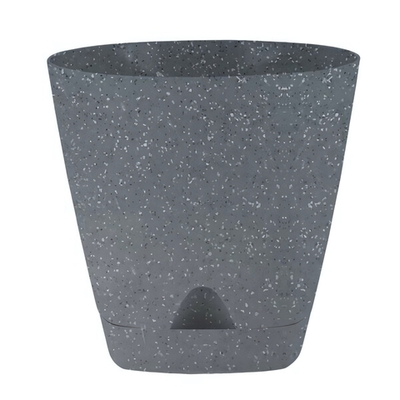 Горшок для цветов InGreen Amsterdam D200мм 4л с прикорневым поливом, тёмный камень