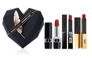 Набор декоративной косметики Dior Blazing Blue Gold Brand New Lipstick Set Velour Natural Long-Lasting 3 Pack