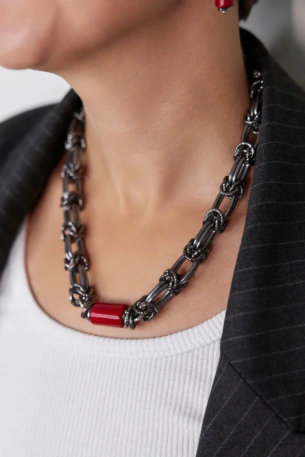 HMG 1131 Коралл Колье Византия арт.2350