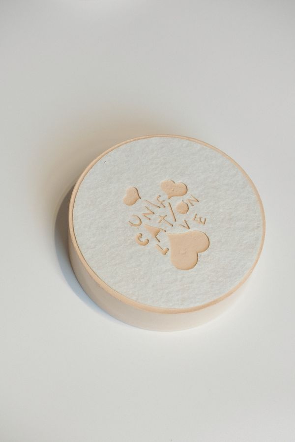 Подсвечник бетонный персиковый - фото 4