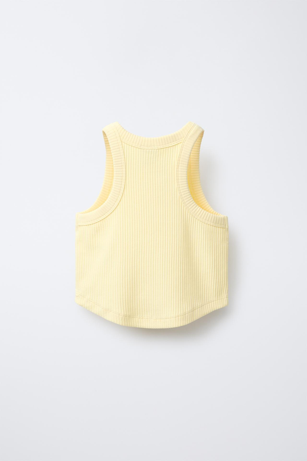 ZARA ТОП В РУБЧИК СО СПИНОЙ-БОРЦОВКОЙ, ЖЕЛТЫЙ