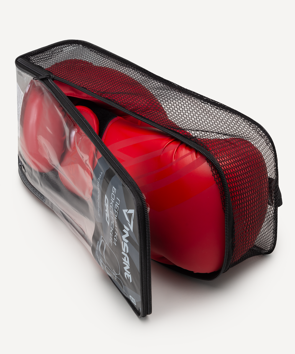 Перчатки боксерские ORO, ПУ, красный, 10 oz