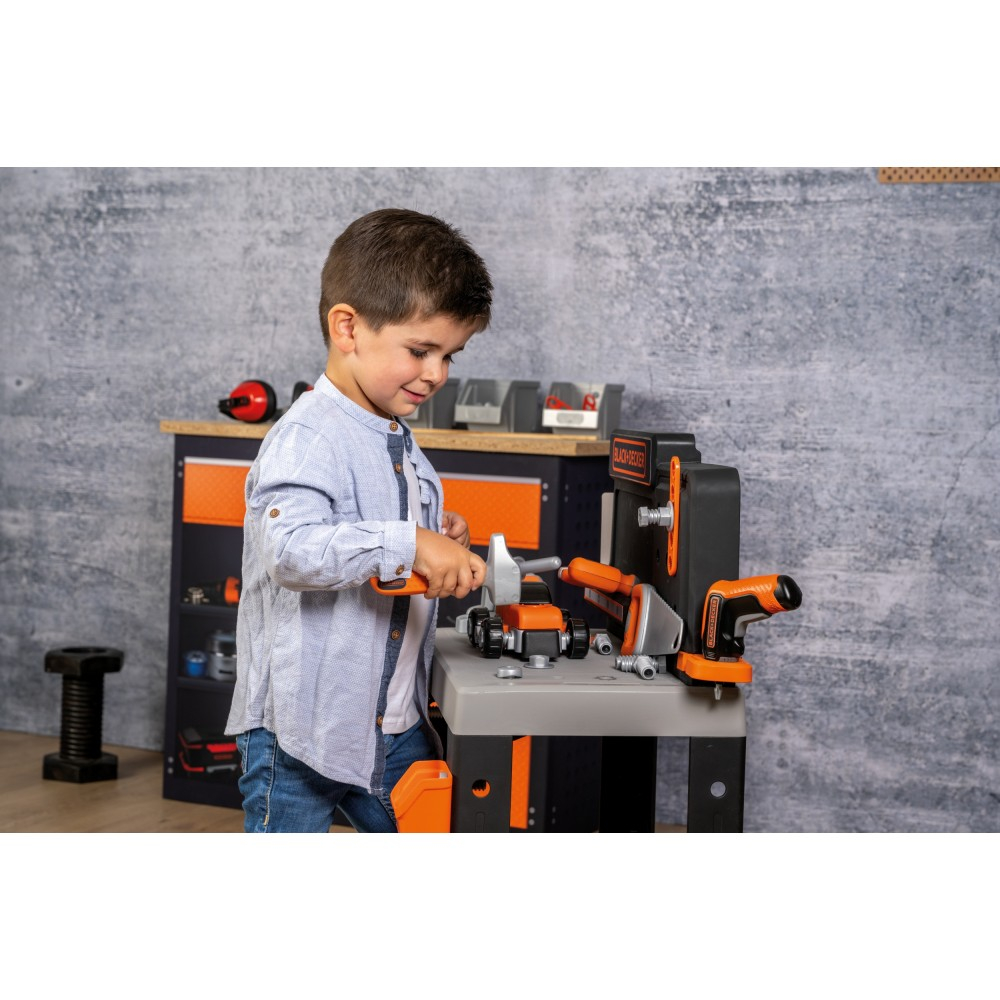 Детский верстак Smoby Black 360740 & Decker Bricolo Center с 79 аксессуарами от 3 лет — фото 9