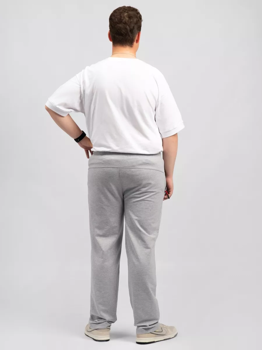 брюки спортивные на резинке прямые большие размеры