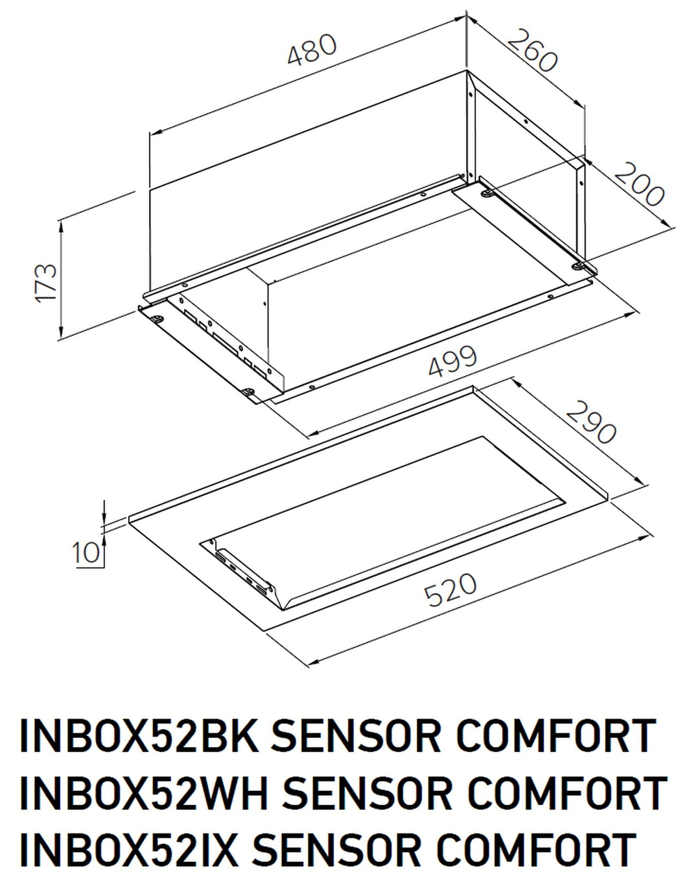 Полновстраиваемая вытяжка Meferi INBOX52IX SENSOR COMFORT фото 14