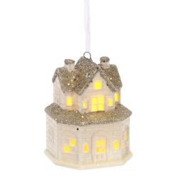 GAEM Украшение новогоднее "Домик" с подсветкой (LR44x2), L7 W5 H10 см, 3в.