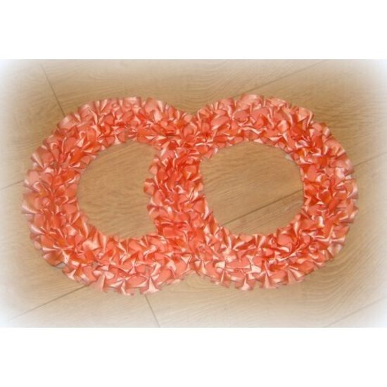 Свадебные кольца для украшения машины, голубые с белым