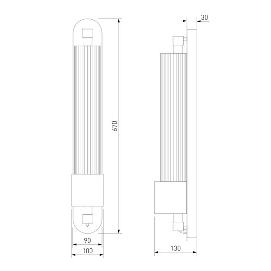 303071 LED / настенный светильник /латунь