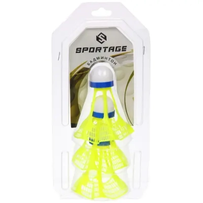 Волан нейлоновый Sportage Neon, 3 шт в блистере