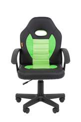 Кресло Chairman Kids 111 Россия экокожа черный/зеленый