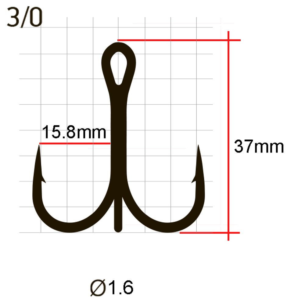 Крючки Saikyo тройн.7001BN №3/0 (25шт)
