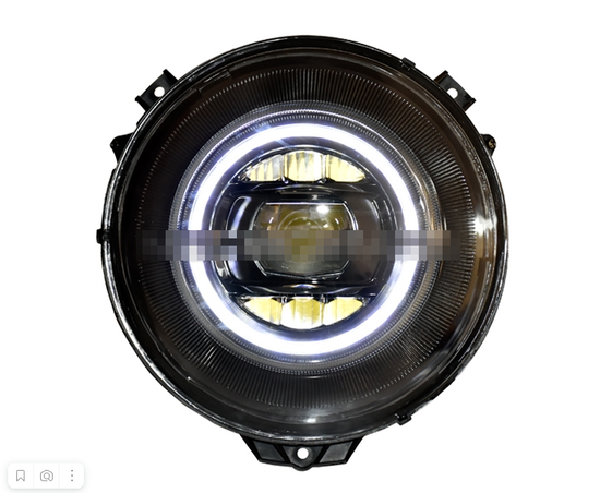 Передние фары Мерседес Гелендваген G class W463 2007-2018 V3 type ЧЕРНЫЕ [Комплект Л+П; светодиодные ходовые огни; би LED линза; электрокорректор]