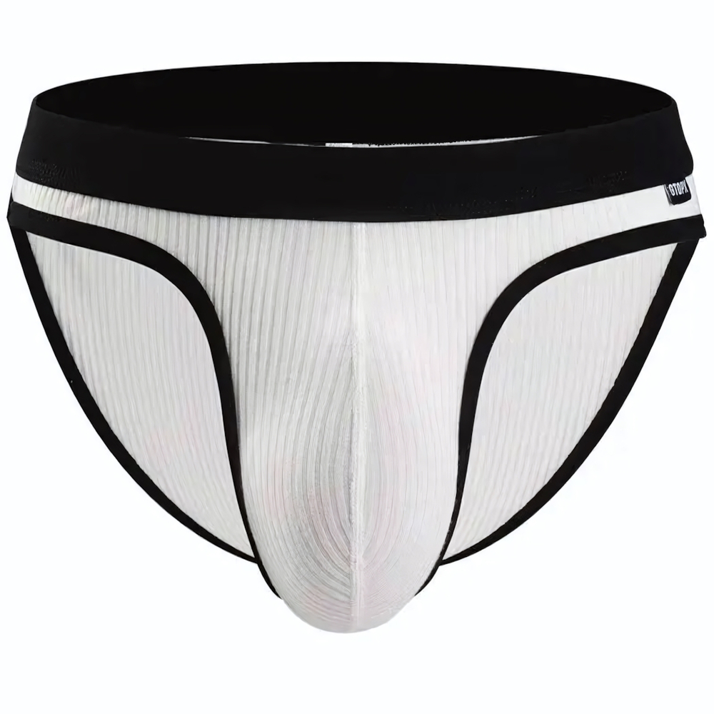 Набор из 4 мужских трусов-брифов в рубчик (Размер: XXXL) (Цвет: разноцветный)