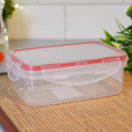 Контейнер для продуктов 0,5л прямоугольный с защелками "Modena" (бесцветный)