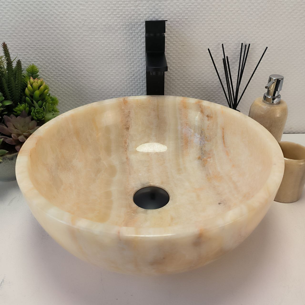 Раковина из оникса Bowl Yellow TinLip BO-63045 40*40*15 40