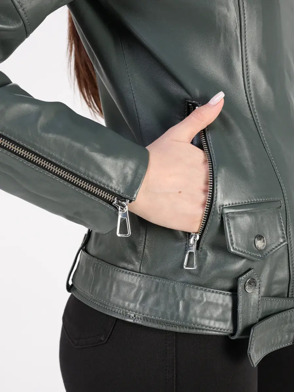 Кожаная куртка демисезонная косуха