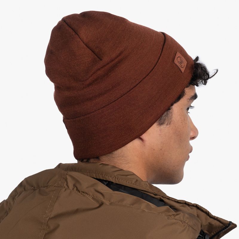 Теплая шерстяная шапка-бини Buff Hat Wool Heavyweight Sienna Фото 5