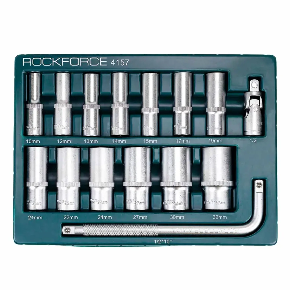 Набор головок глубоких (15 предметов) RockForce RF-4157