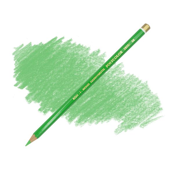 Карандаш художественный цветной POLYCOLOR, цвет 58 зеленый светлый