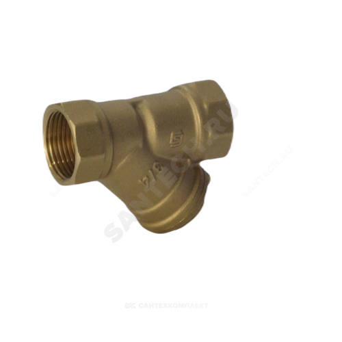 Фильтр сетчатый Y-образный латунь Ду 32 Ру20 G1 1/4" ВР ФС со сливной пробкой SantechSystems