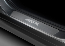 Накладки на пороги Rival для Mitsubishi ASX 2010-2019 2020-н.в., нерж. сталь, с надписью, 4 шт., NP.4011.3