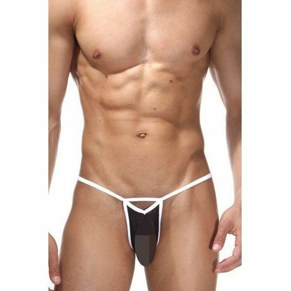 Мужские трусы стринги черные полупрозрачные La Blinque LB15168