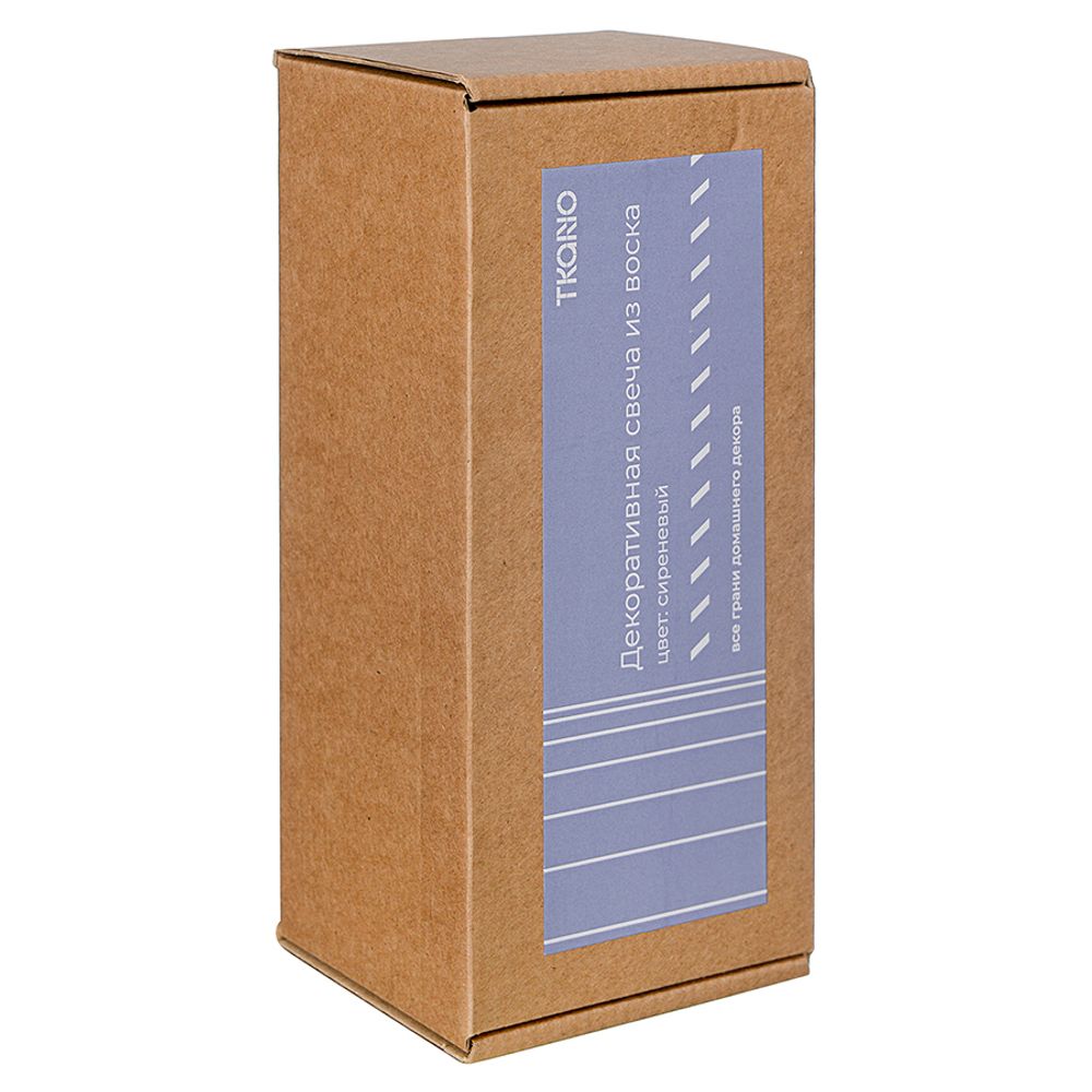 Свеча декоративная цвета лаванды из коллекции Edge, 16,5см