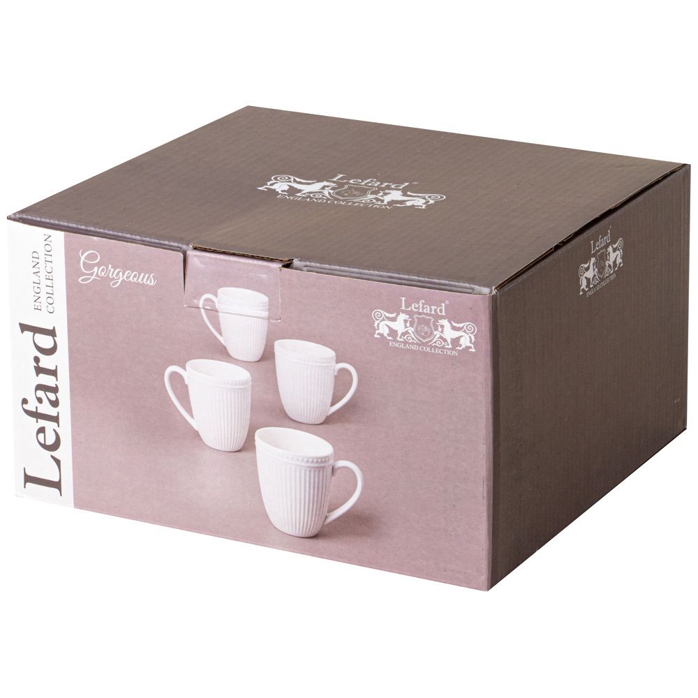 НАБОР КРУЖЕК LEFARD "PEARL" 4 ШТ. 8,9*12,4*10,7 СМ 410 МЛ (КОР=6НАБ.)