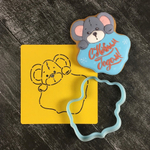 Мышка №61 с табличкой