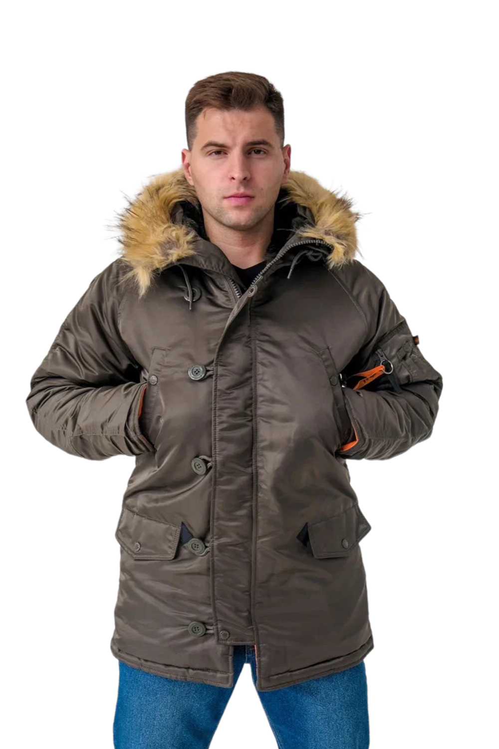 КУРТКА МУЖСКАЯ ФЛИСОВАЯ N3B NORD STORM REP.GREY/ORANGE