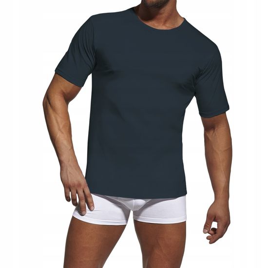 Футболка мужская с коротким рукавом и круглым вырезом Cornette Authentic 202 NEW, графитовая