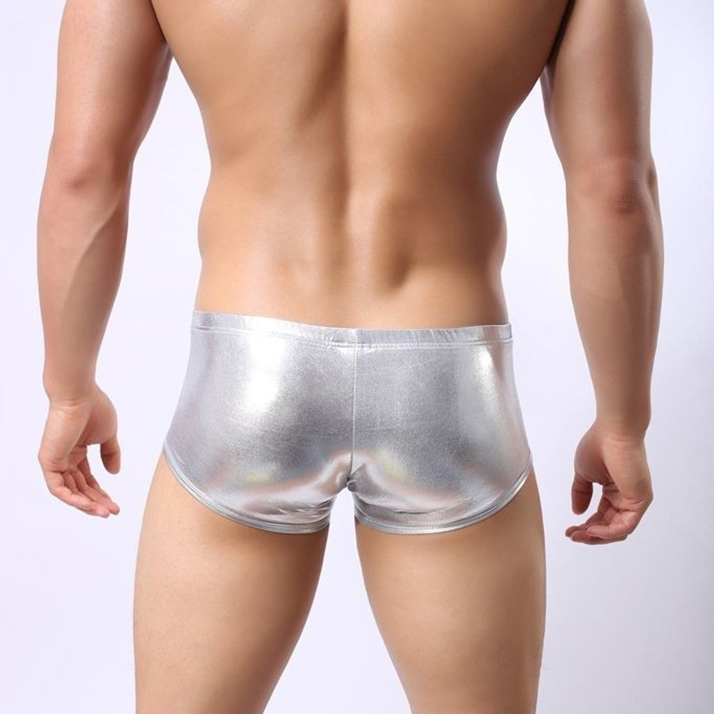 Мужские трусы хипсы серебристые WowHomme Silver