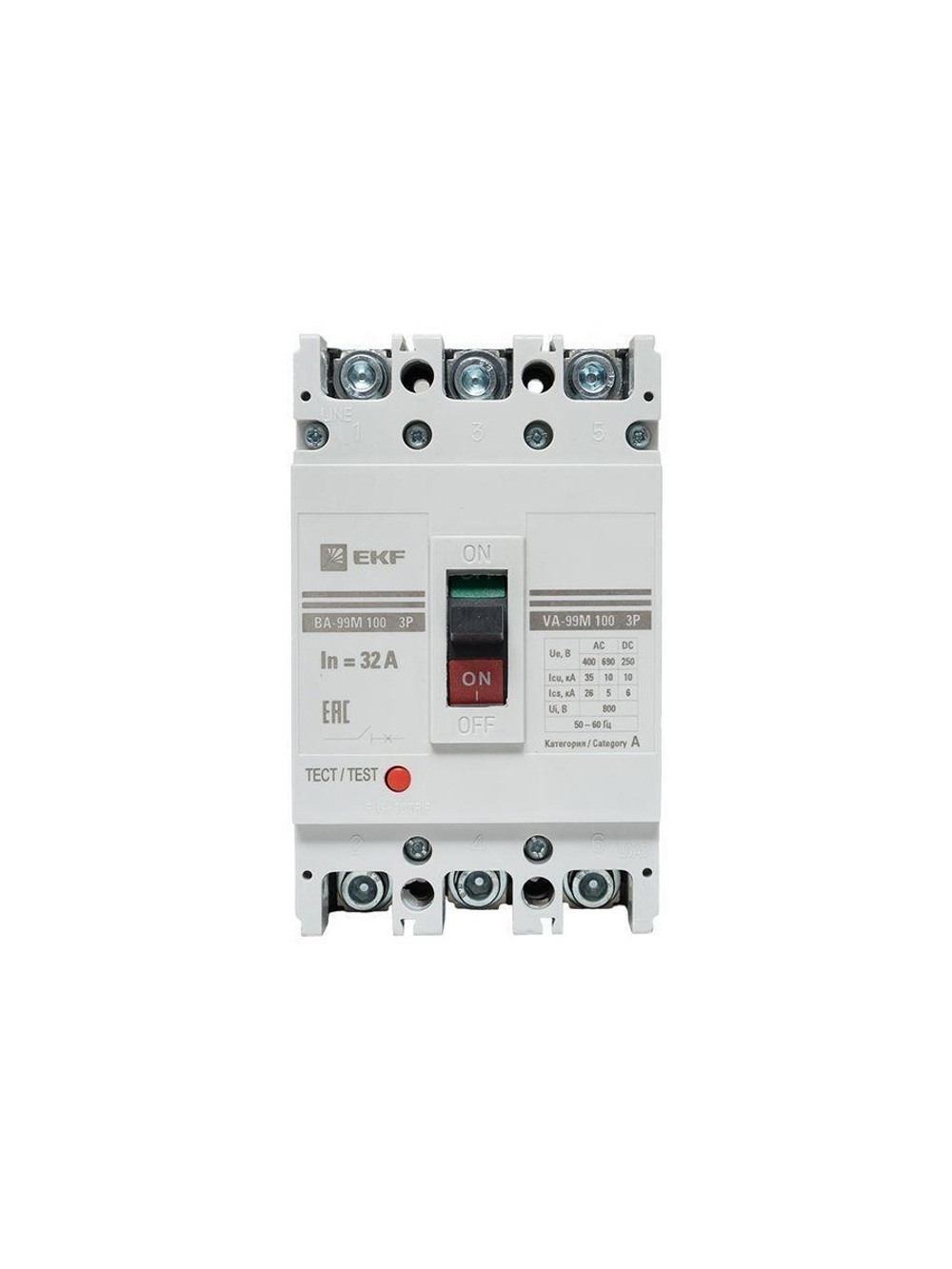 Выключатель автоматический 3п 100/32А 35кА ВА-99М PROxima EKF mccb99-100-32m