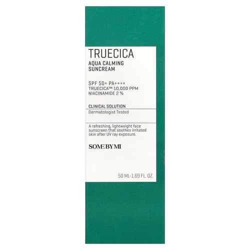 SOME BY MI, Truecica, увлажняющее и успокаивающее солнцезащитное средство, SPF 50+ PA++++, 50 мл (1,69 жидк. унции)