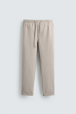 ZARA БРЮКИ-ДЖОГГЕРЫ NON IRON КОМФОРТНОЙ ПОСАДКИ, СВЕТЛЫЙ РЫЖЕВАТО-КОРИЧНЕВЫЙ