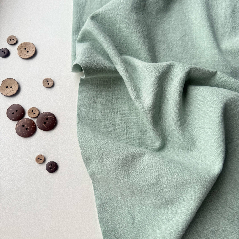 Хлопок "под Лён" Мятный