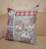 Декоративный гобеленовый чехол Новогоднее настроение (ангел)47х47