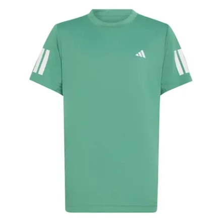 Детская теннисная футболка Adidas Boys Club Tennis 3-Stripes - semi court green