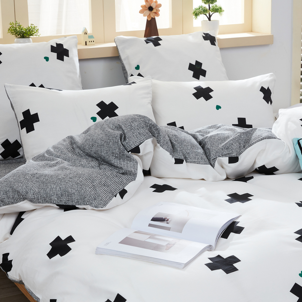 Комплект постельного белья Делюкс Сатин 100% хлопок на резинке LR410