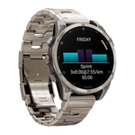 Спортивные часы Garmin fenix 8, 47 мм, AMOLED, сапфир, титановый блочный браслет, силиконовый ремешок цвета чёрный/«серая галька» Безель из титана, AMOLED-дисплей. Титановый блочный браслет с раскладывающейся застёжкой и силиконовый ремешок с классической