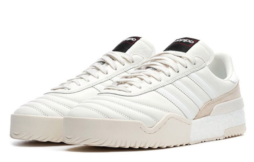 Alexander wang x adidas originals B-ball Soccer retro casual wear-resistant wrapping low-top sneakers for men and women the same beige