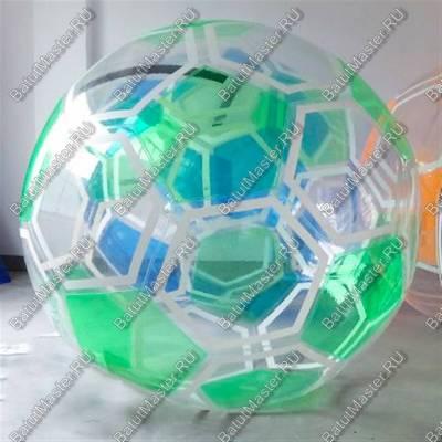 Аттракцион Водный шар ПВХ «Футбольный мяч Зеленый», 2*2*2 м