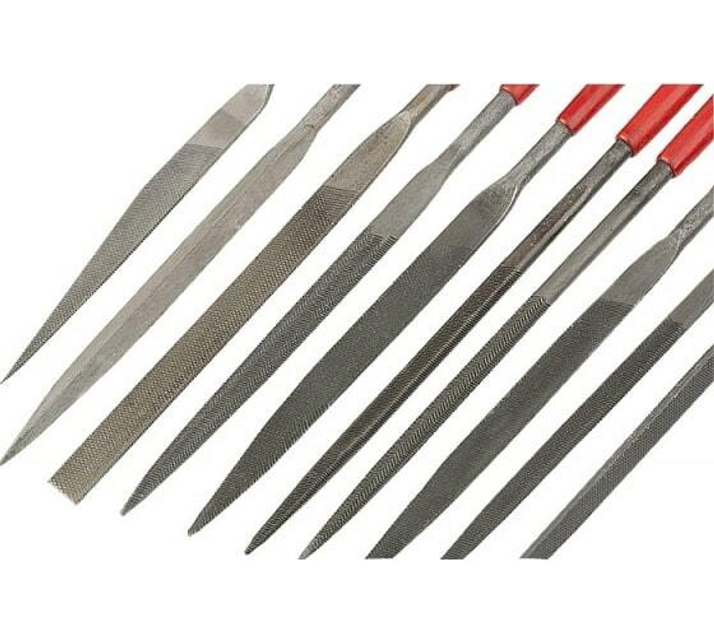 НАБОР НАДФИЛЕЙ MATRIX 160 Х 4 ММ 10 ШТ ОБРЕЗИНЕННЫЕ РУКОЯТКИ 15818