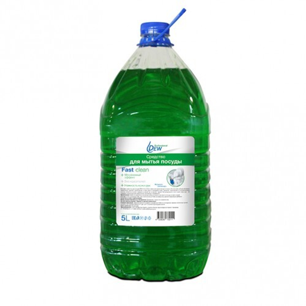 DEW Средство для мытья посуды Dew Fast clean  Зеленое яблоко 5л