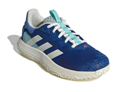 Мужские кроссовки теннисные Adidas SoleMatch Control - core blue/cloud white/flash aqua