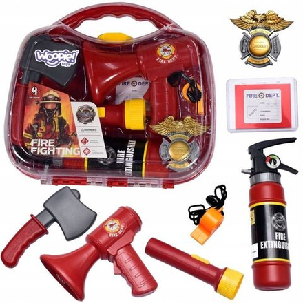 Сюжетно-ролевые игрушки Woopie - Игровой набор пожарного в чемодане 7 эл. - Вупи 42806