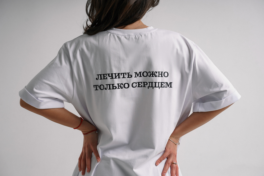 Футболка сердце с цветами